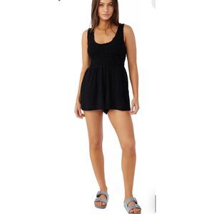 O’Neill Short Romper Cover Up Women’s Size M With Pockets and Woven Top
